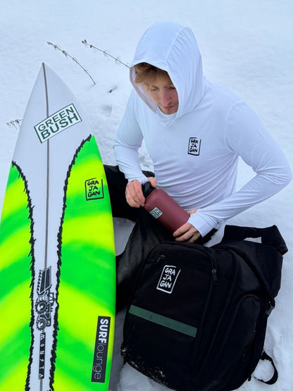 SURF-TEE MANCHES LONGUES À CAPUCHE UPF 50 +